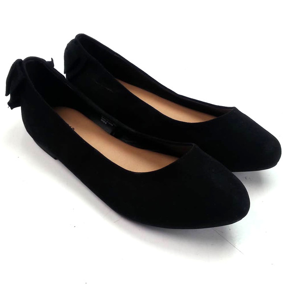 torrid Shoes - Torrid Ballet Flats Black 11W Back Bow